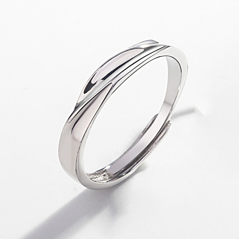 Love Couple Korean Style Simple Graceful Pair Of Female Rings