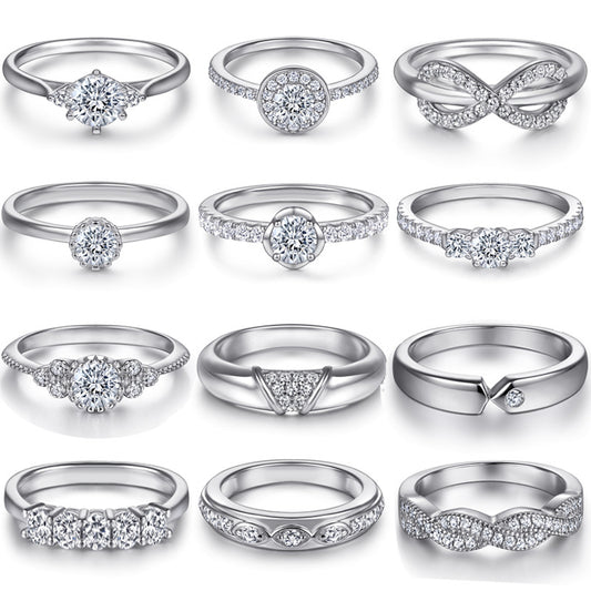 Sier Zircon Pearl Female Niche High Rings