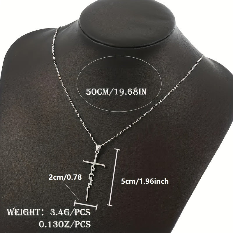 Men's Simple Personality Cross Ornament Golden For Necklaces