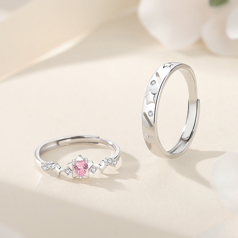 Niche High Sense Love Heart-shaped Creative Rings