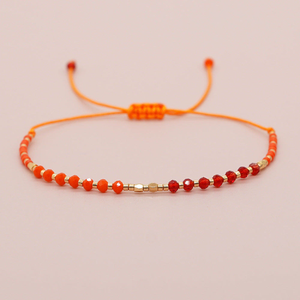 Crystal Beads Antique Bead Handmade Beaded Weave Bracelets