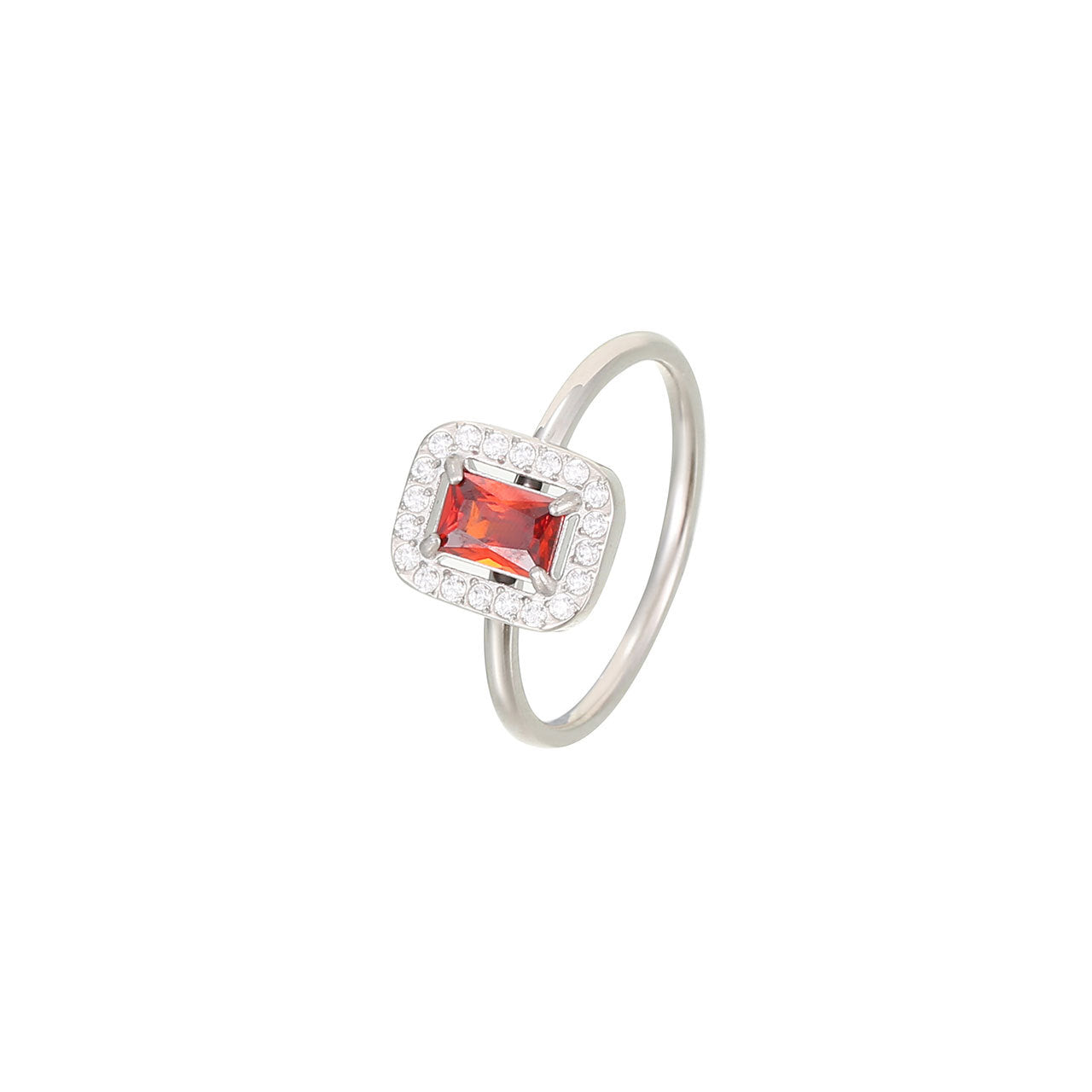 Creative Color Rectangular Zircon Female Fashion Rings
