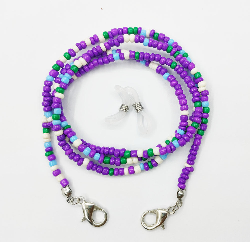 Mask Lanyard Glass Beads Eyeglasses Chain Necklaces