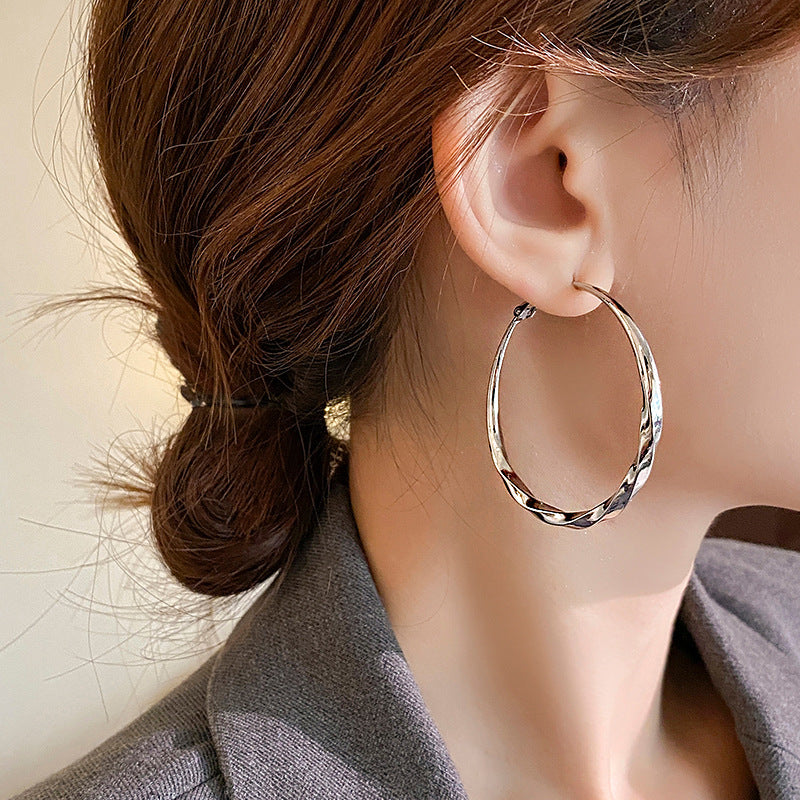 Women's Sier Simple Elegant Fashionable High-grade Niche Earrings