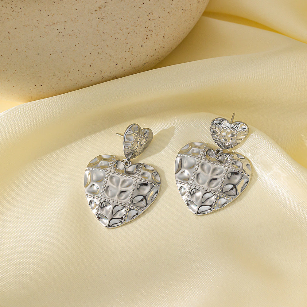 Women's Steel Fashion Striped Exaggerated High-grade Stainless Earrings