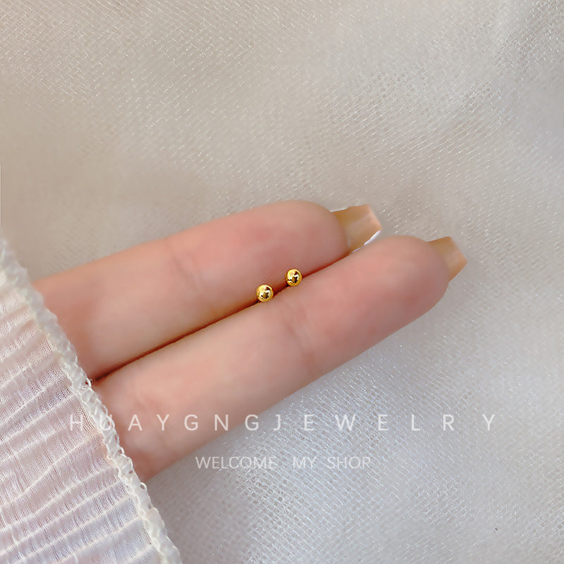 Women's Sier Needle Korean Style French Petite Retro Graceful Imitation Earrings