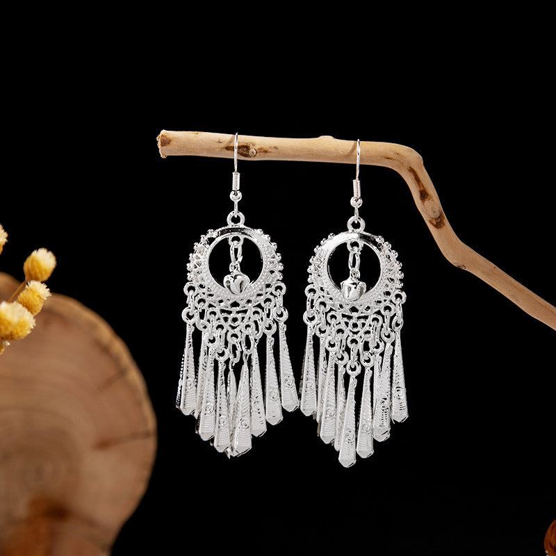 Sier Family Minority Ethnic Style Tourist Attractions Earrings