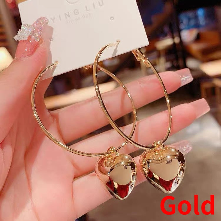 Graceful Ear Love Heart Peach Female Rings