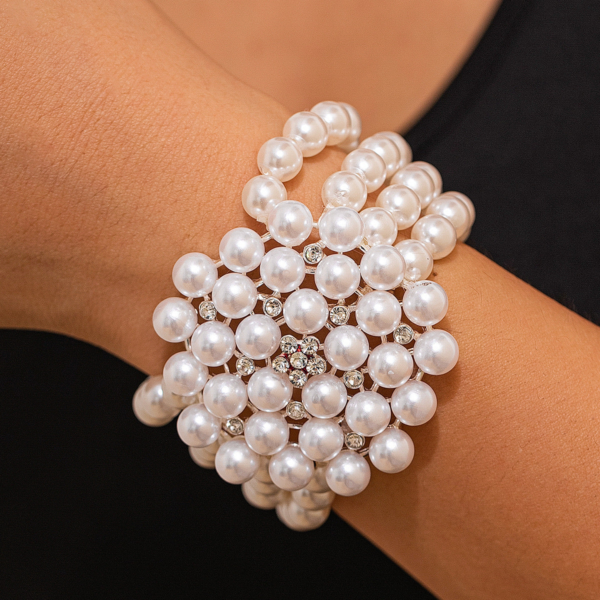 Ornament Retro Patchwork Imitation Pearl French Necklaces