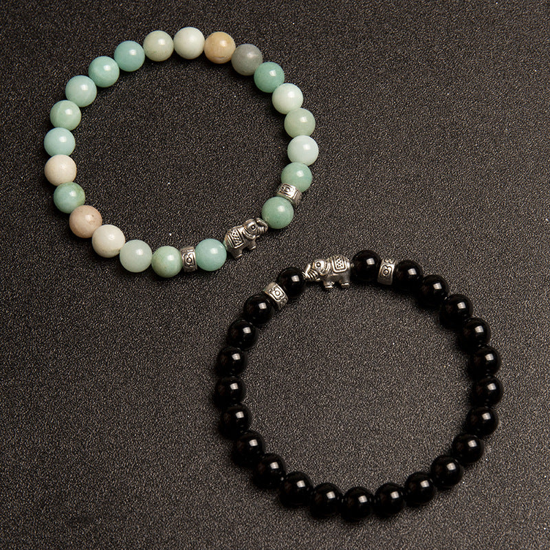 Natural Stone Beaded Cute Fashion Elephant Bracelets