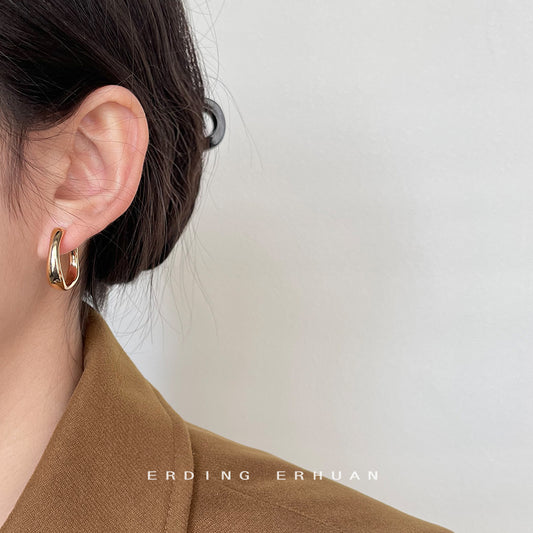 Women's Minimalist Geometric Simple Design Sense French Simplicity Earrings