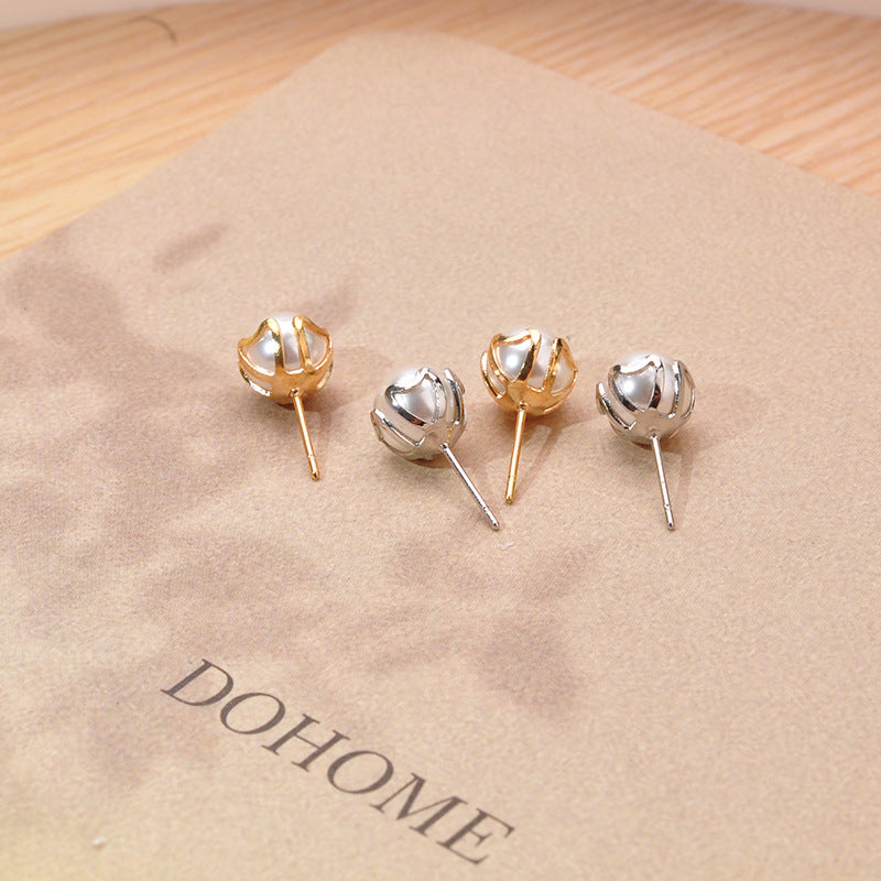 Women's Steel Needle Pearl High-grade Australian White Earrings