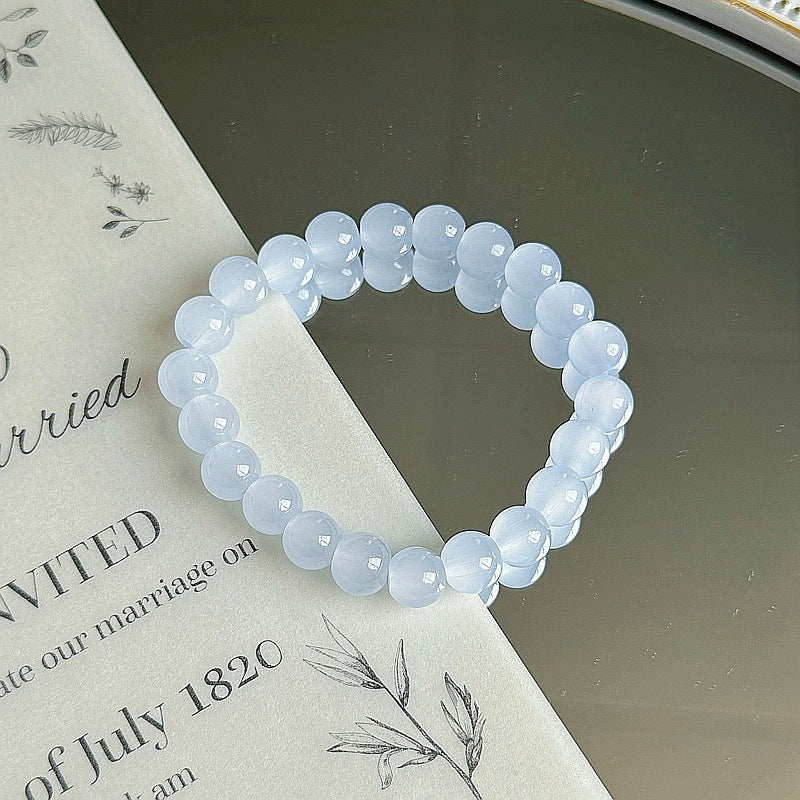 Purple Crystal Female Pliable Temperament Rosary Decompression Hand Bracelets