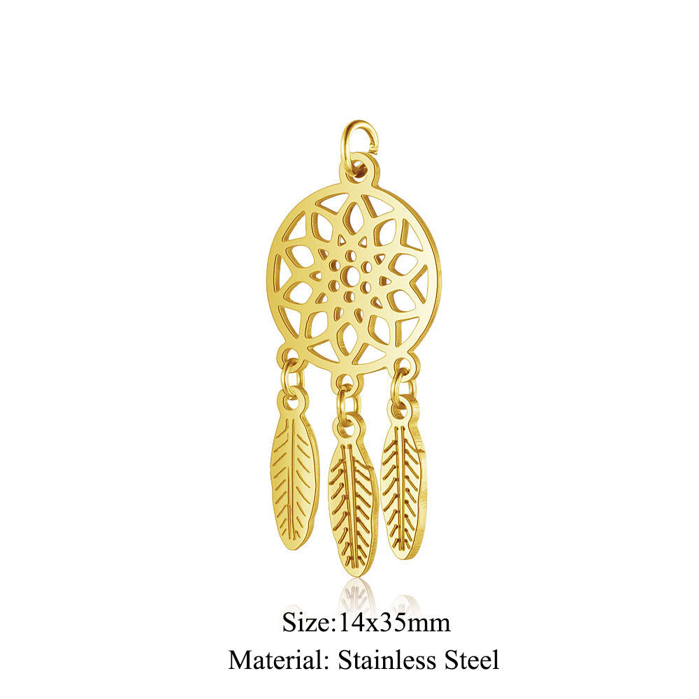 Small Five-pointed Star Elephant Cat Wings Lotus Pendants