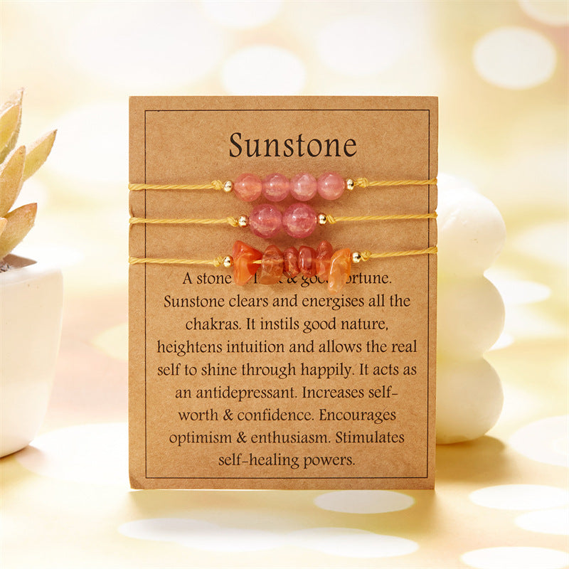 Stone Beaded Suit Citrine Irregular Gravel Bracelets