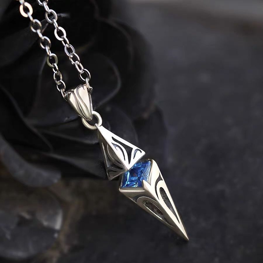 Men's Hip Hop Rhombus Personality Handsome Clavicle Necklaces