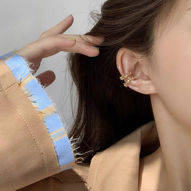 Cut Super Flash Pinion Ear Clip Earrings
