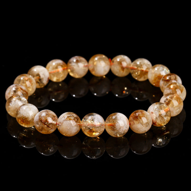 Women's Jewelry Natural Snowflake Yellow Tower Crystal Single Circle Ball Bracelets