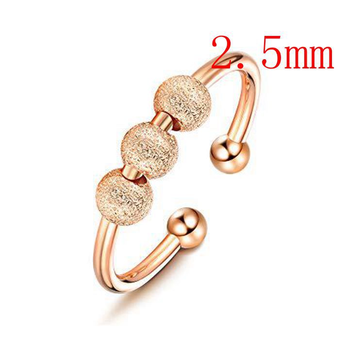Shining Sand Beads Anxiety Personality Fashion Ornament Rotating Simple Rings