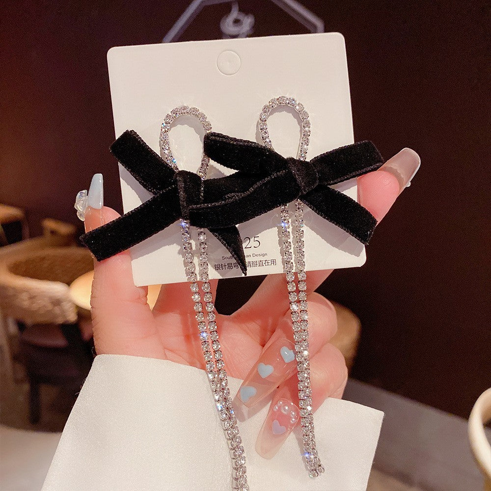 Women's Vintage Tassel Diamond High-grade Ear Minority Earrings