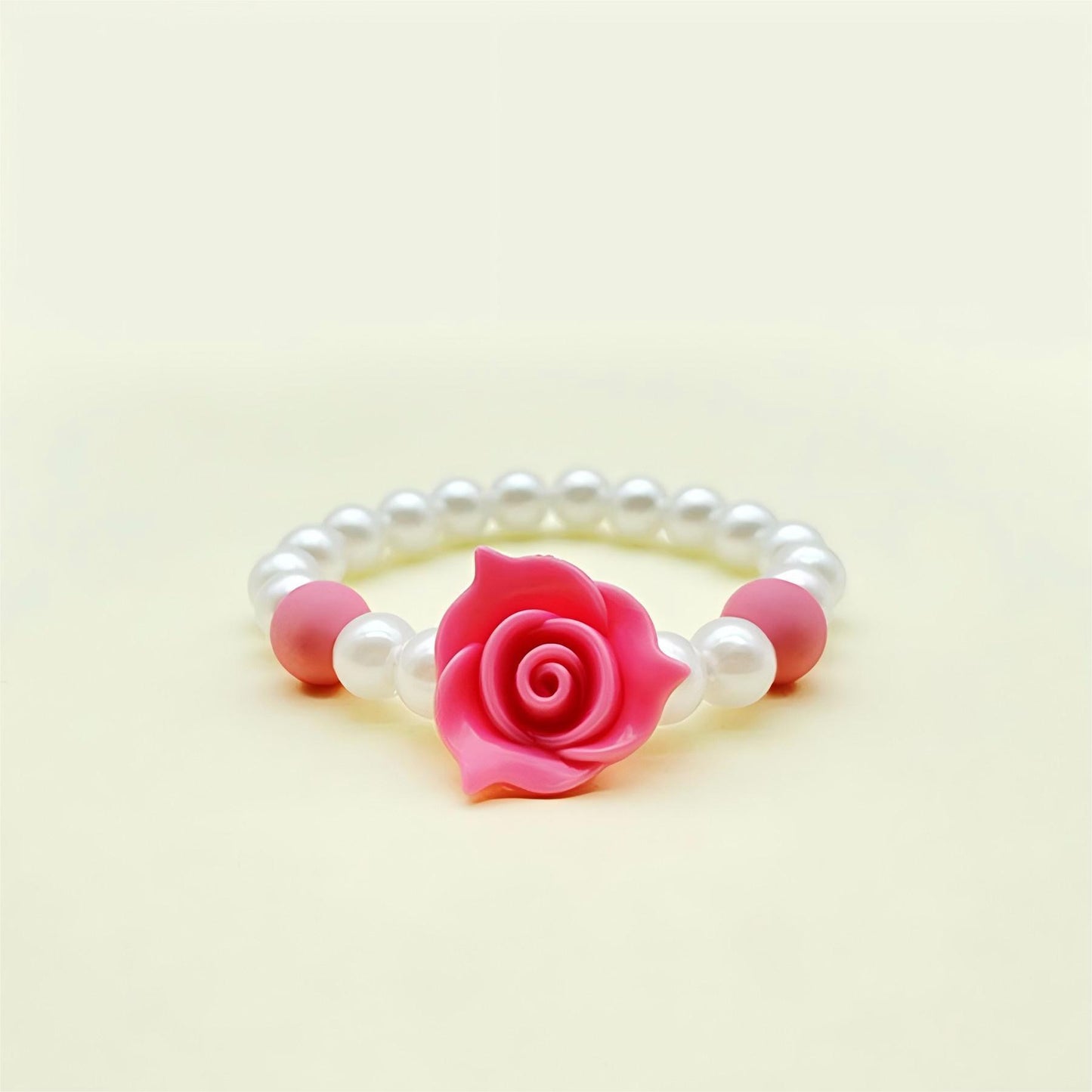 Children's Acrylic Petal Macaron Color Cute Pearl Bracelets