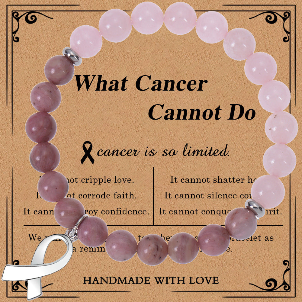 Classy Pink Crystal Rhodochrosite Ribbon Bow Bracelets
