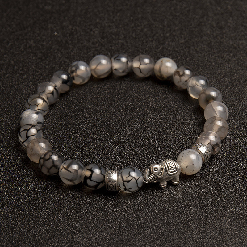Natural Stone Beaded Cute Fashion Elephant Bracelets