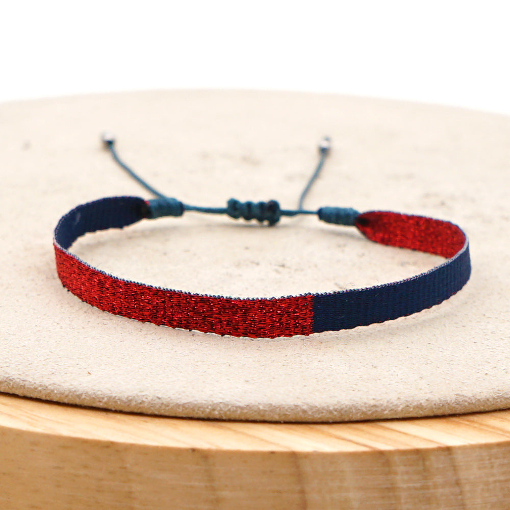 Women's South American Columbia Ethnic Style Webbing Bracelets