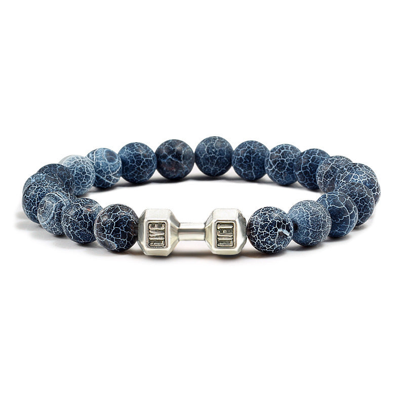 Beaded Black Frosted Stone Color Turquoise Bracelets