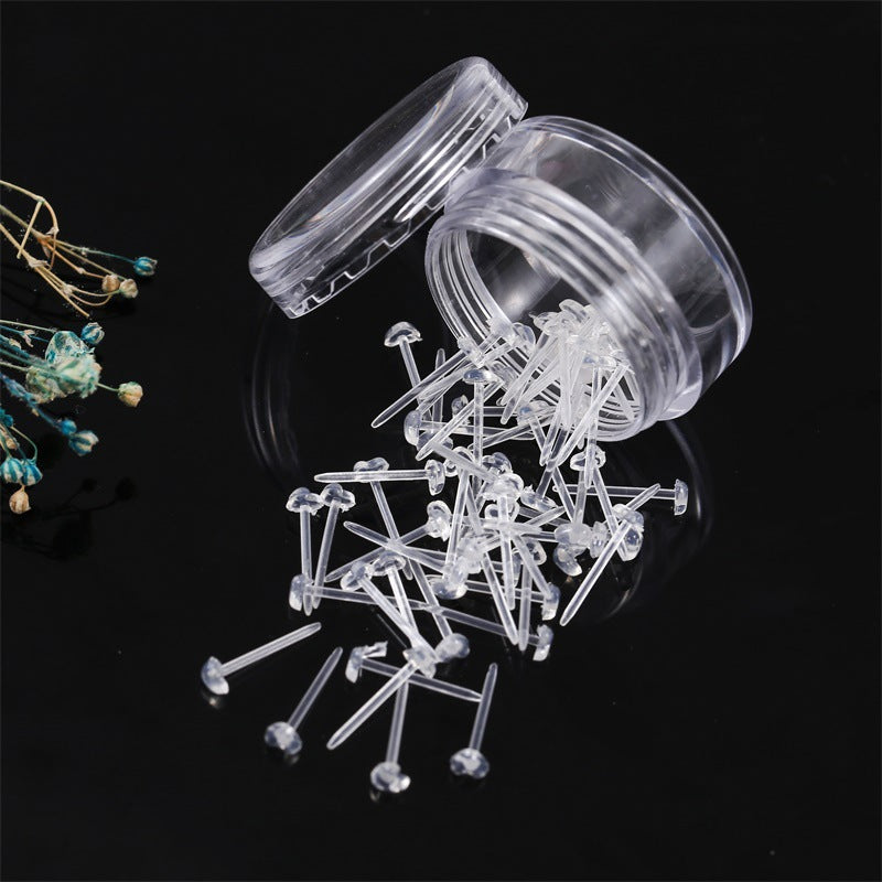 Bar Comfortable Transparent Invisible Auricular Needle Earrings