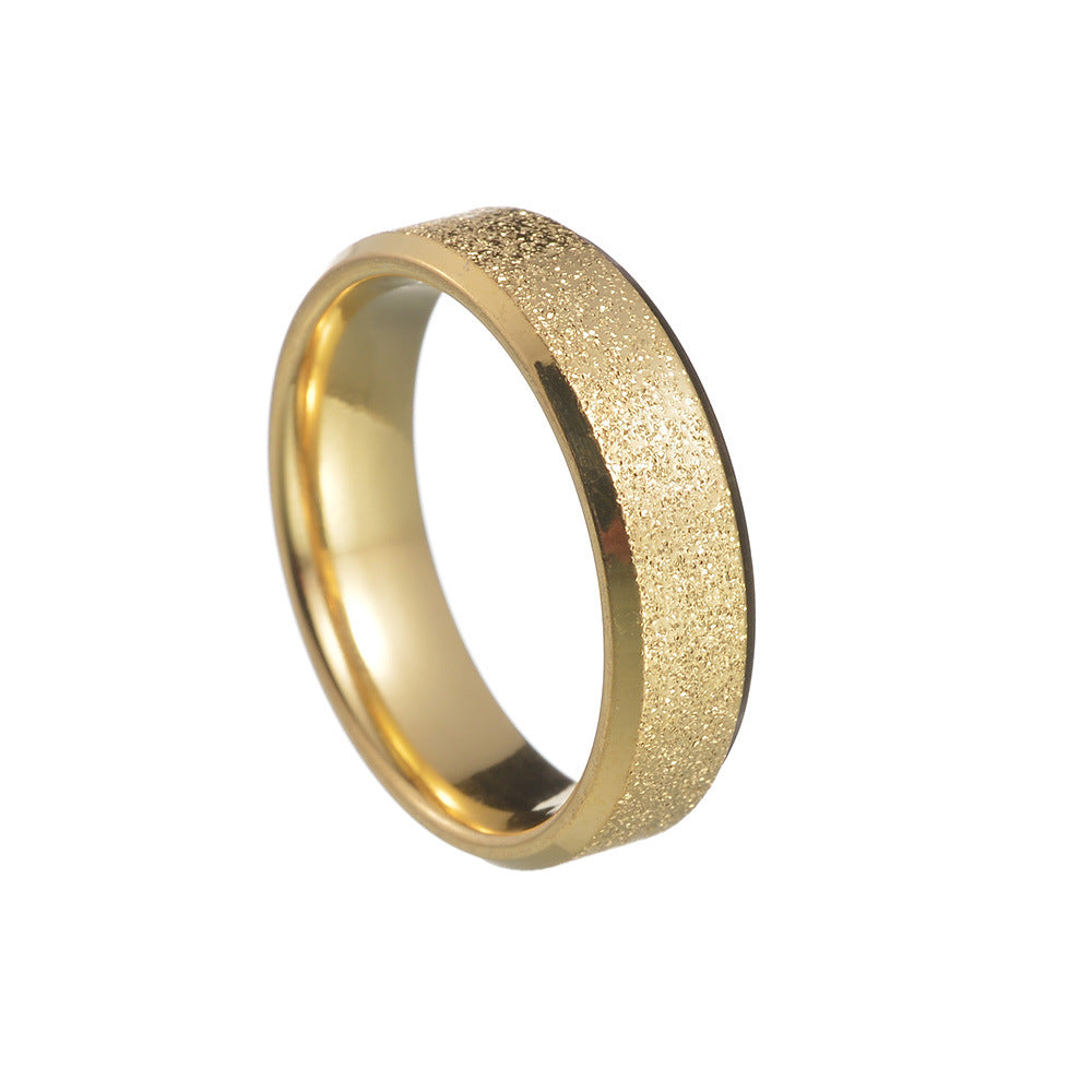 Ornament Sand Surface Vacuum Plating Simple Rings