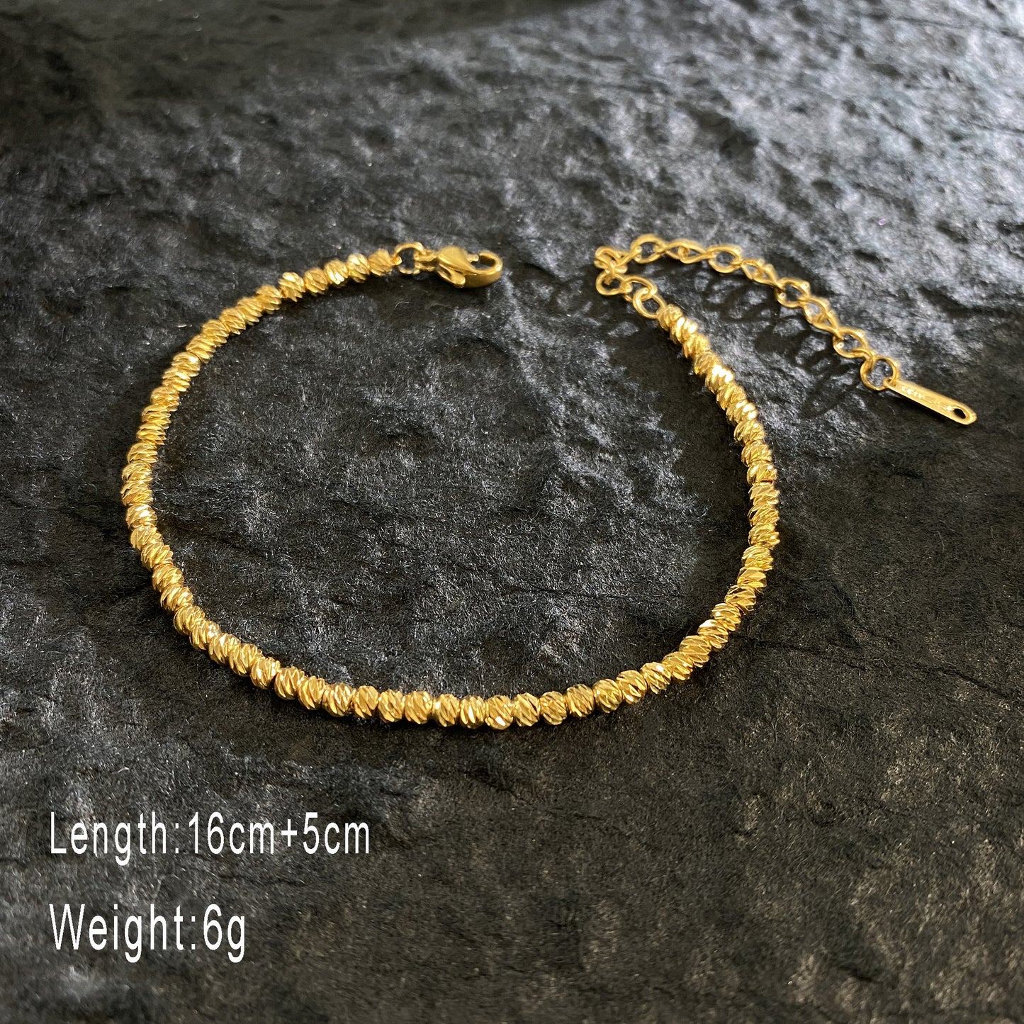 Titanium Steel Gold-plated Flower Bright Choker Bracelets