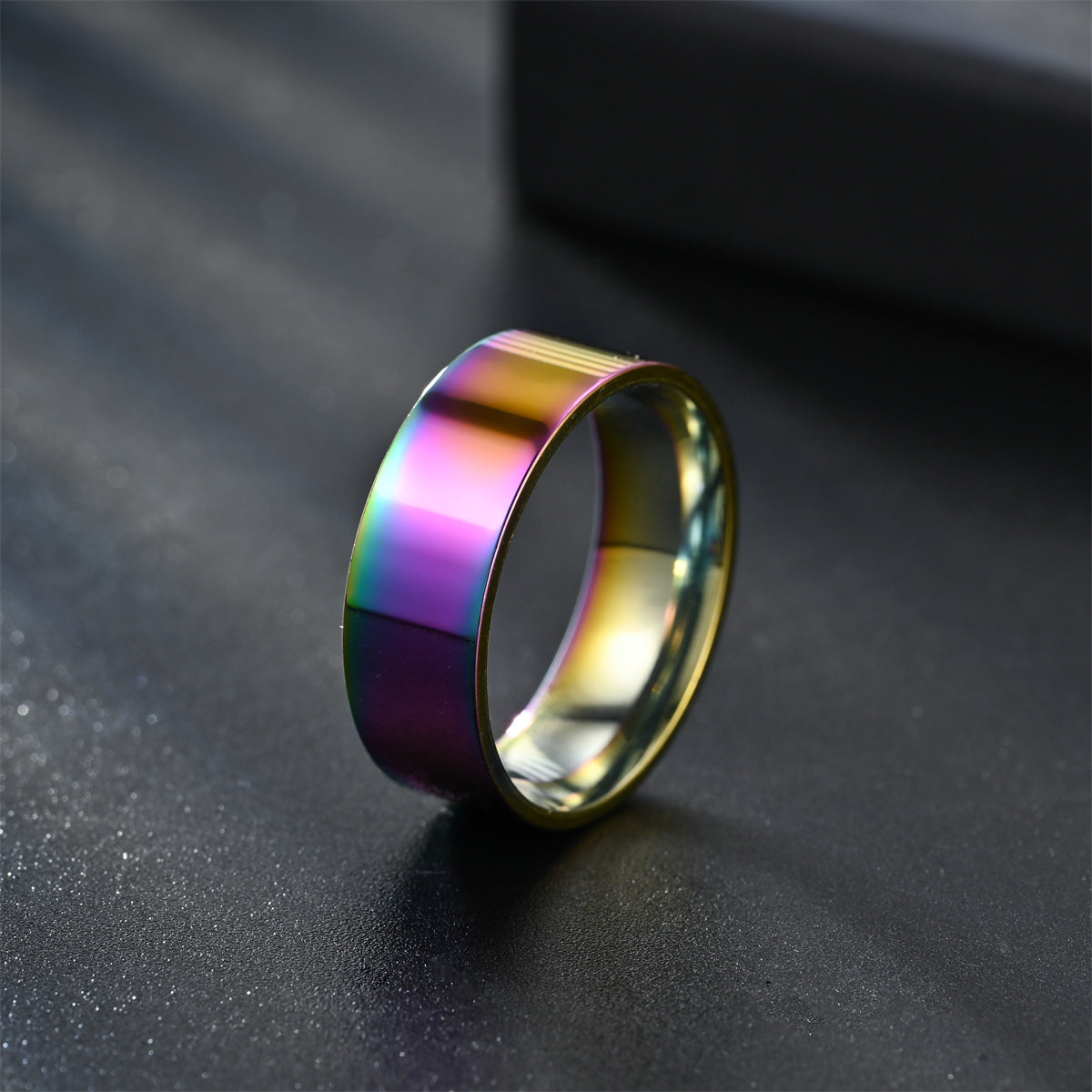 Inner Ball Outer Flat Can Carve Writing Rings