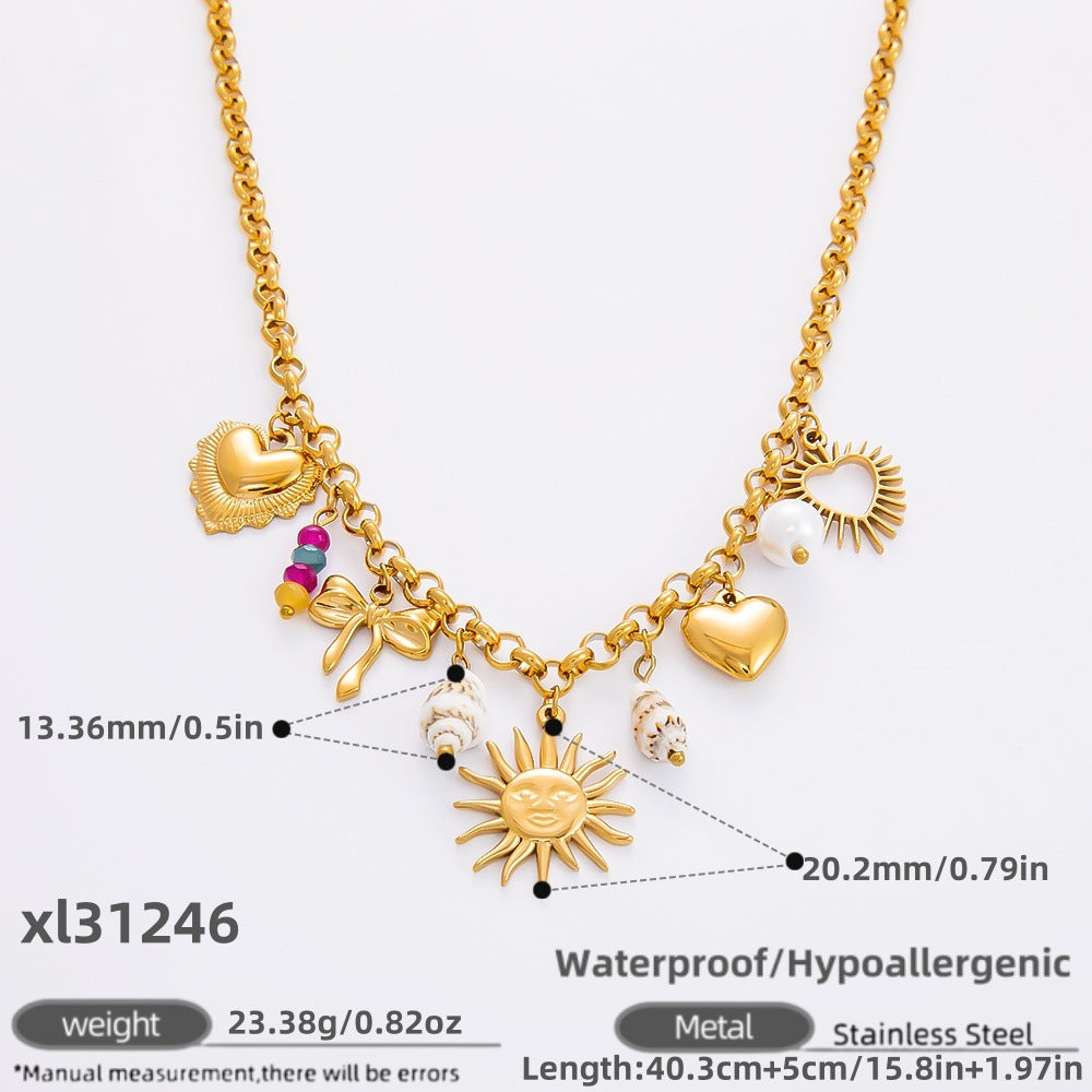 Sun Shell Single Layer Chain Minority Necklaces