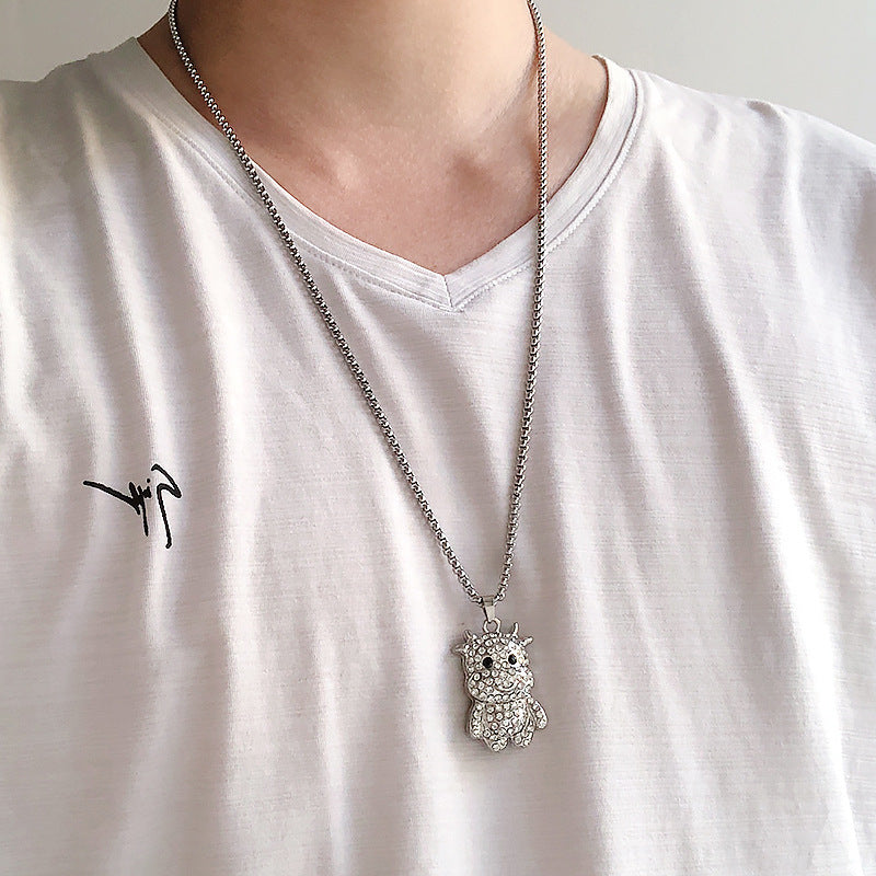 Women's & Men's Fashionable Cute With Diamonds Hip Hop Long Necklaces