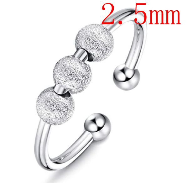 Shining Sand Beads Anxiety Personality Fashion Ornament Rotating Simple Rings