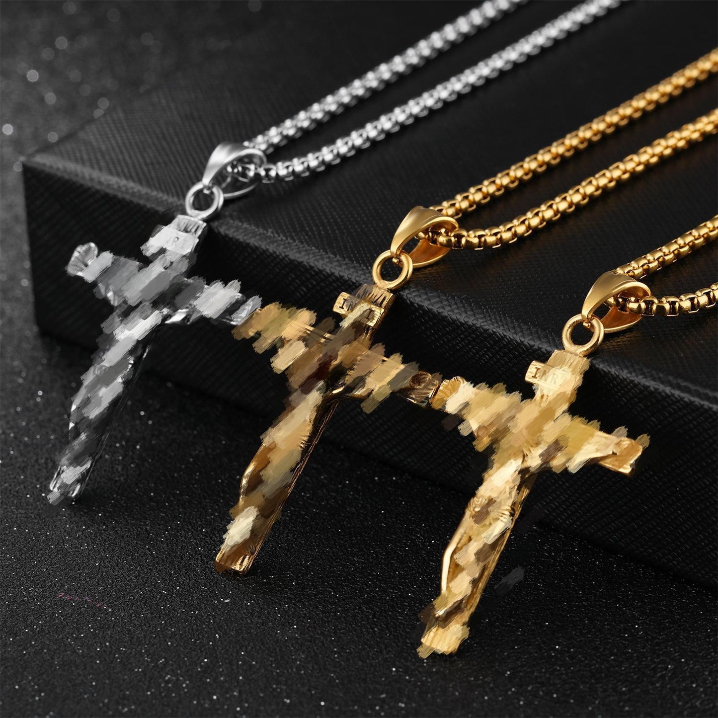 Men's Classic Retro Cross Street Stainless Steel Pendants