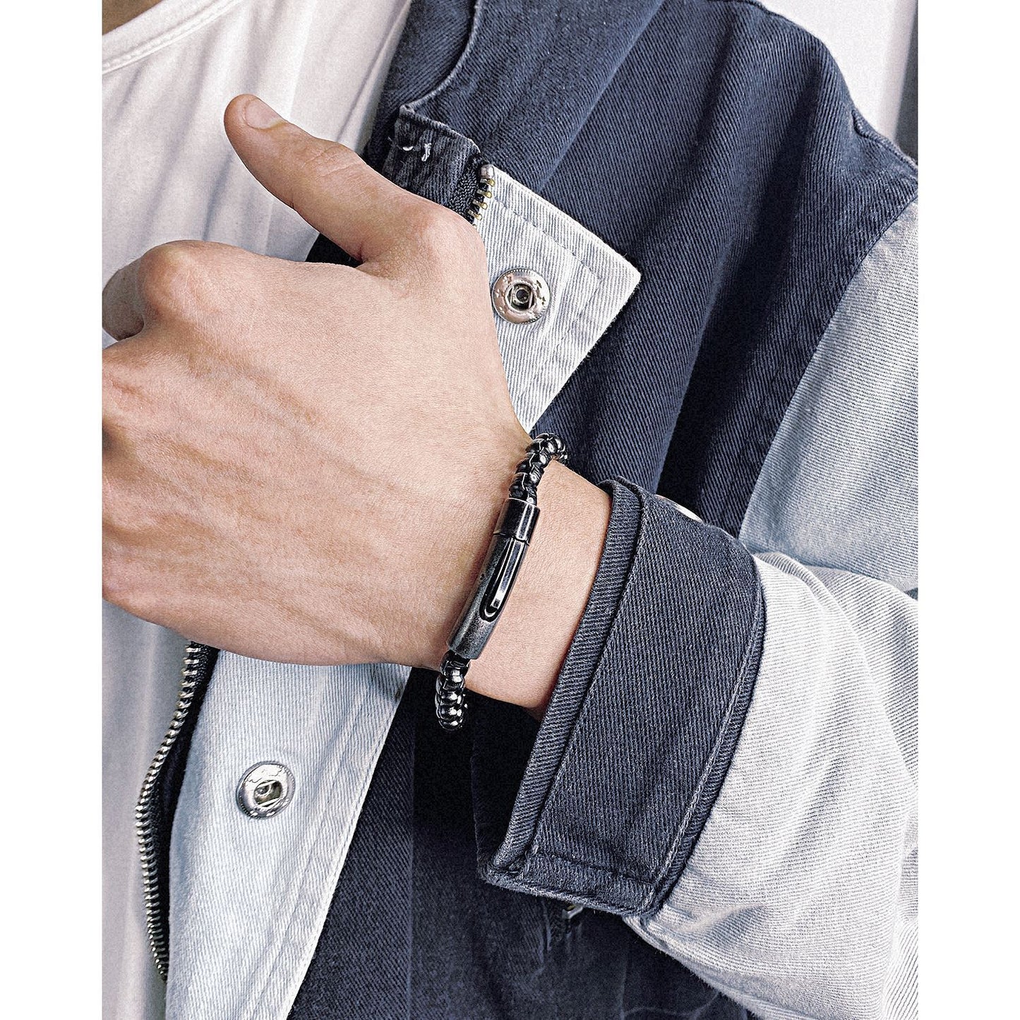 Men's Fashion Personality Titanium Steel Simple Hip Bracelets