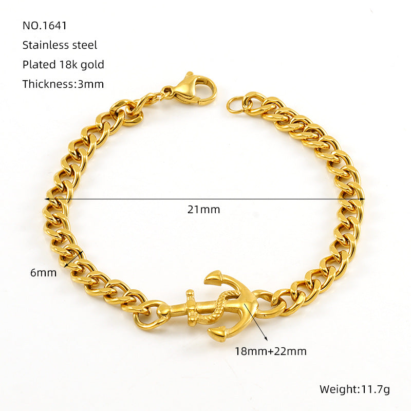 Women's & Men's Cuban Link Chain Digital Personality Wild Light Luxury Style Bracelets
