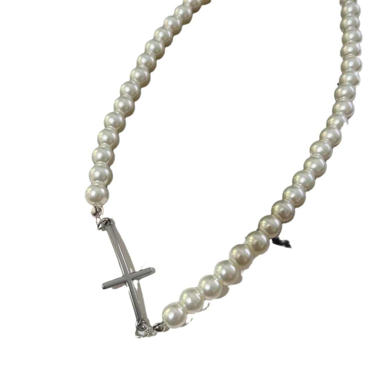 Women's & Men's Titanium Steel Cross Niche Design Trendy Necklaces