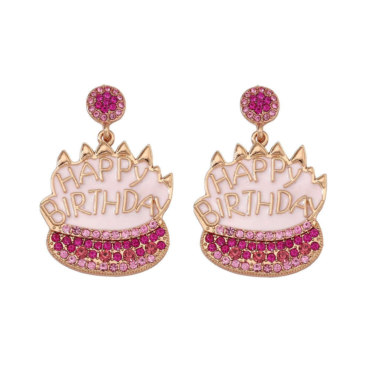 Light Luxury Birthday Cake Cute Graceful Earrings