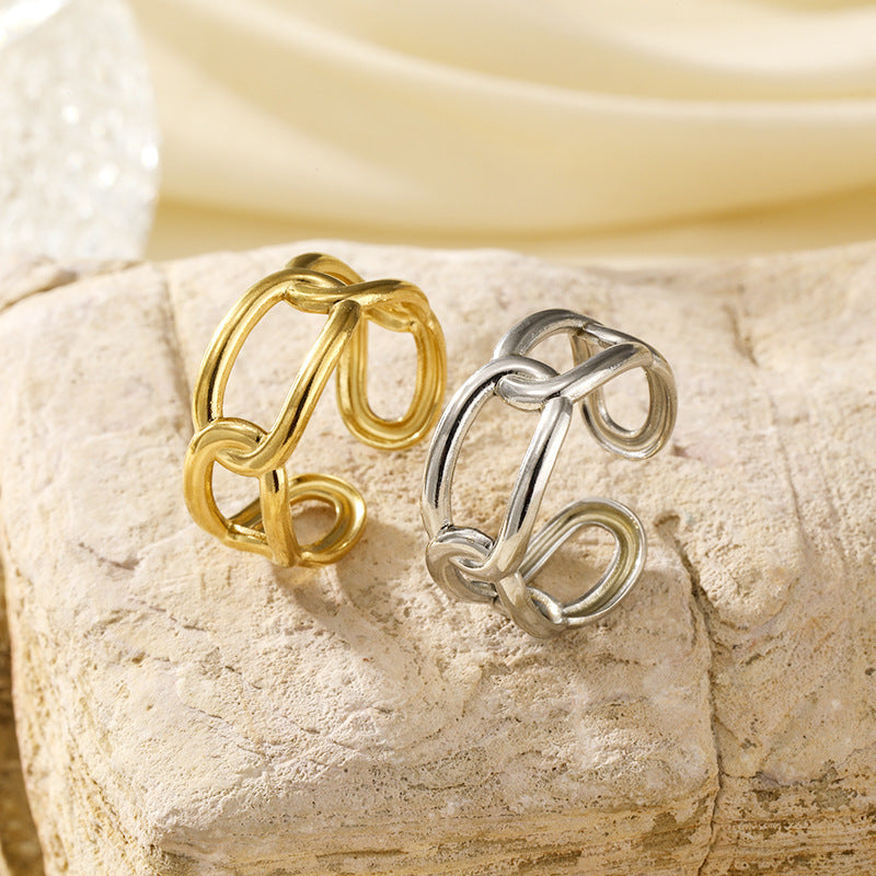 Hollow Chain Opening Adjustable Index Finger Fashion High Rings