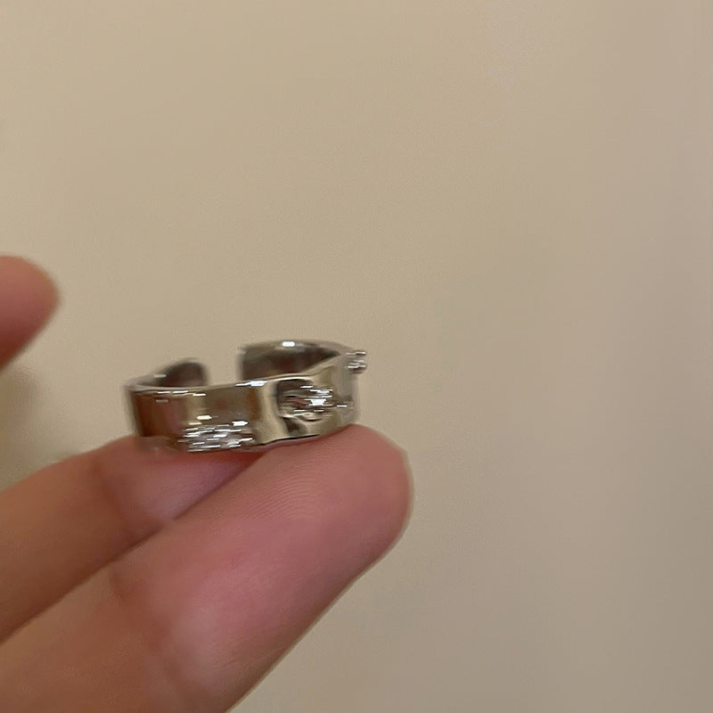 Broken Zircon Female Cold Wind Couple Rings