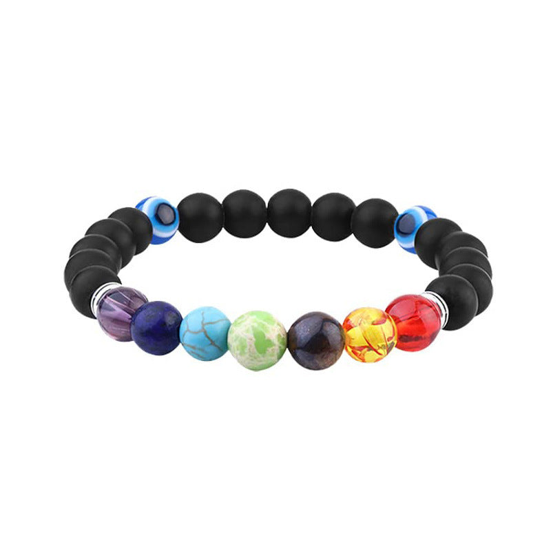 Fatima Palm Beaded Resin Glaze Blue Bracelets