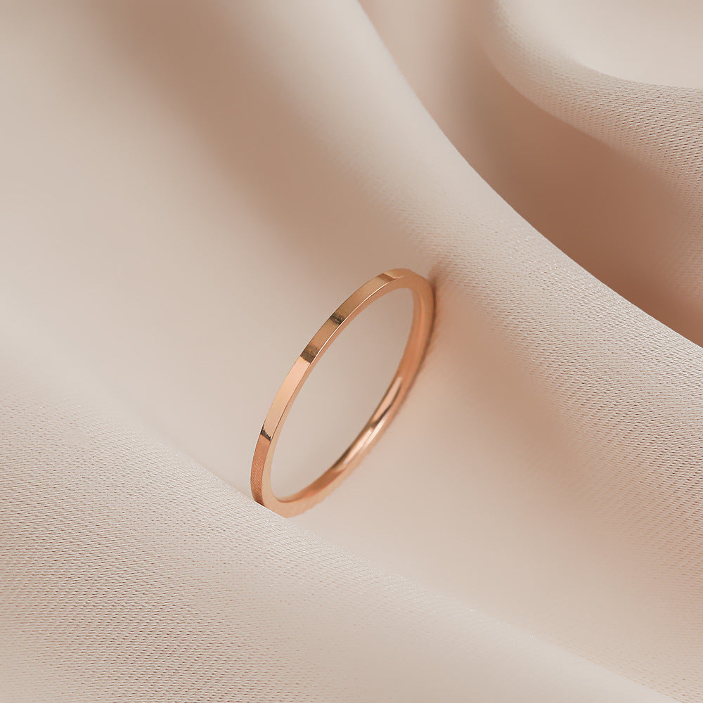 Affordable Luxury Fashion Titanium Steel Inlaid Rings