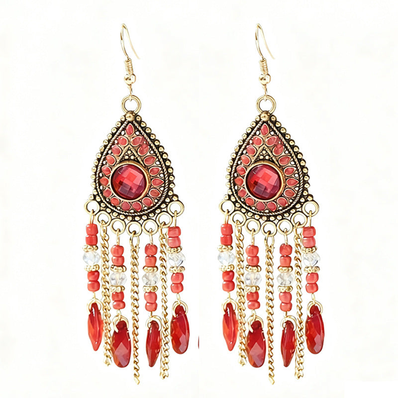 Long Fringe Special Ins Slimming Face Earrings