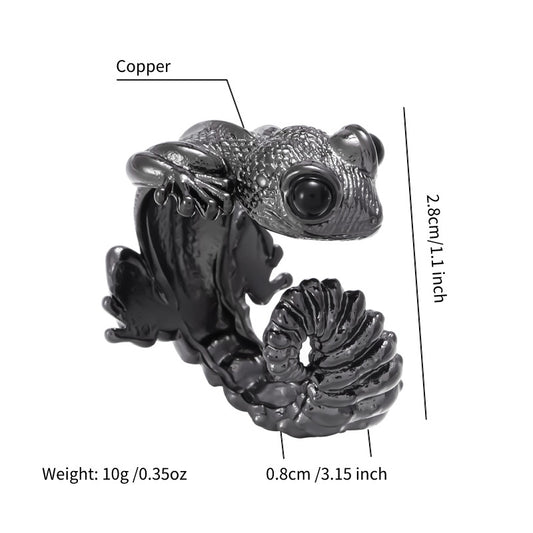 Gothic Lizard Cute Animal Hip Hop Rings