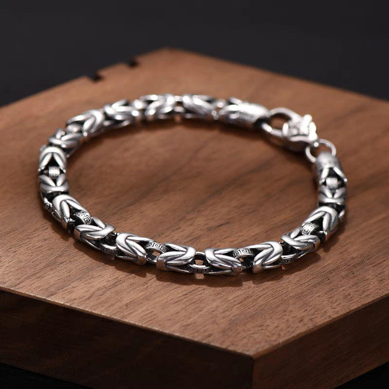 Thai Sier Advanced Safety Pattern Vajra Personality Vintage Bracelets