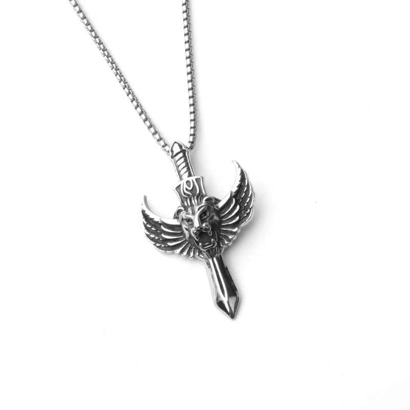 Men's Fashion Titanium Steel Double Snake Trendy Necklaces