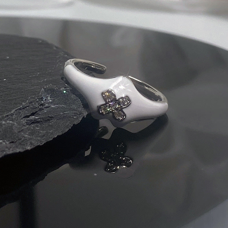 Cream Style Niche Design Personality Cartoon Creative Rings